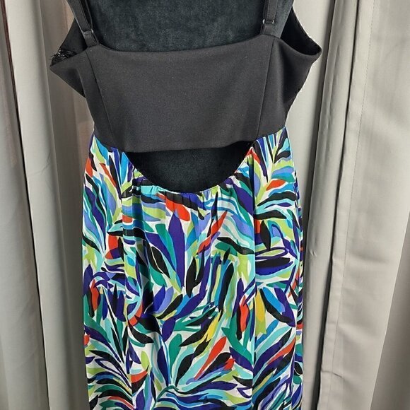 Nicole Miller Rainbow Maxi Dress Sleeveless Size 16 - Picture 8 of 10
